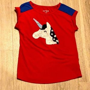 Cat and jack flip sequence t shirt